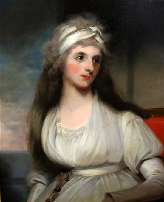After John Hoppner (1758-1810) Portrait of a lady 29 x 24in.